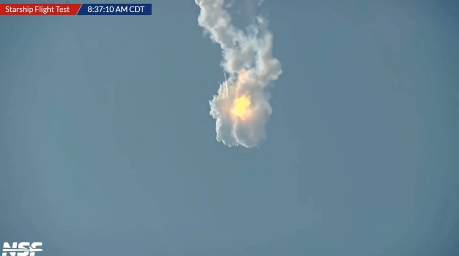  STARSHIP: Foguete explode após lançamento durante teste de propulsão