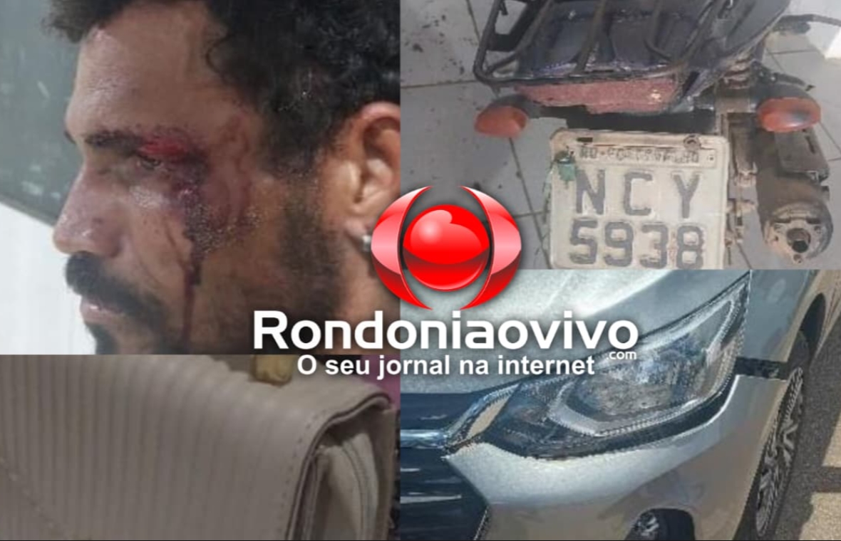 CASTIGO: Ladrão é preso após roubar mulher e na fuga sofrer acidente de moto