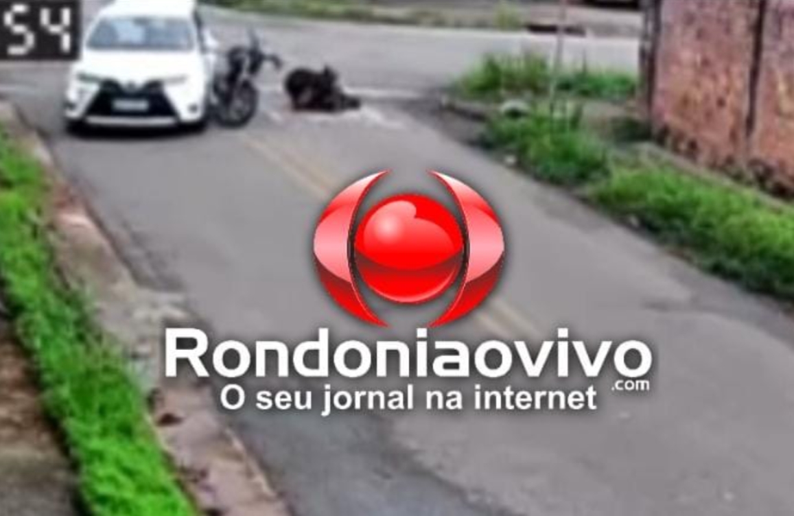 VÍDEO: Câmeras flagram acidente que deixou motociclista ferido na Pinheiro