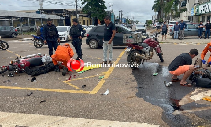 VÍDEO: Motociclista fica desacordado em grave acidente com duas vítimas