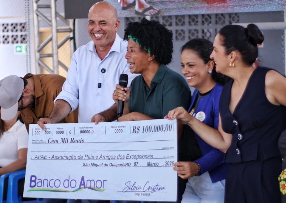 EMENDA PARLAMENTAR: Apae de São Miguel do Guaporé recebe R$ 100 mil da deputada Sílvia Cristina