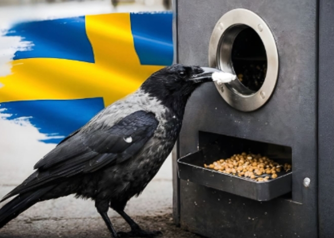 LIMPEZA AMBIENTAL: Na Suécia, corvos foram treinados para trocar bitucas por comida