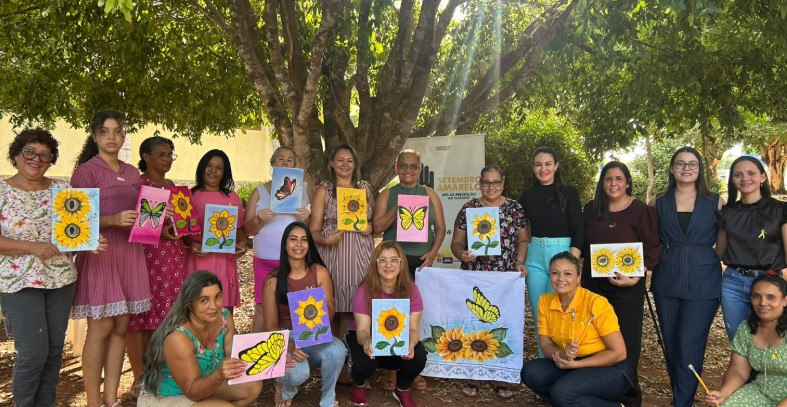 SETEMBRO AMARELO: CAPS de Jaru promove oficina de pintura ao ar livre