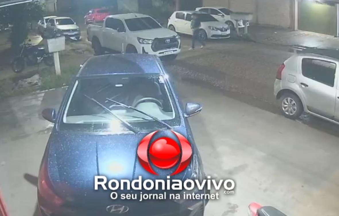 VÍDEO: Câmera registra furto de R$ 1 mil em caminhonete; criminoso usou 'Chapolin'