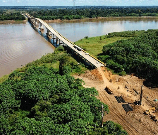 ABUNÃ: Ponte sobre o Rio Madeira foi ampliada em 460 metros com aterro de 1.400 metros