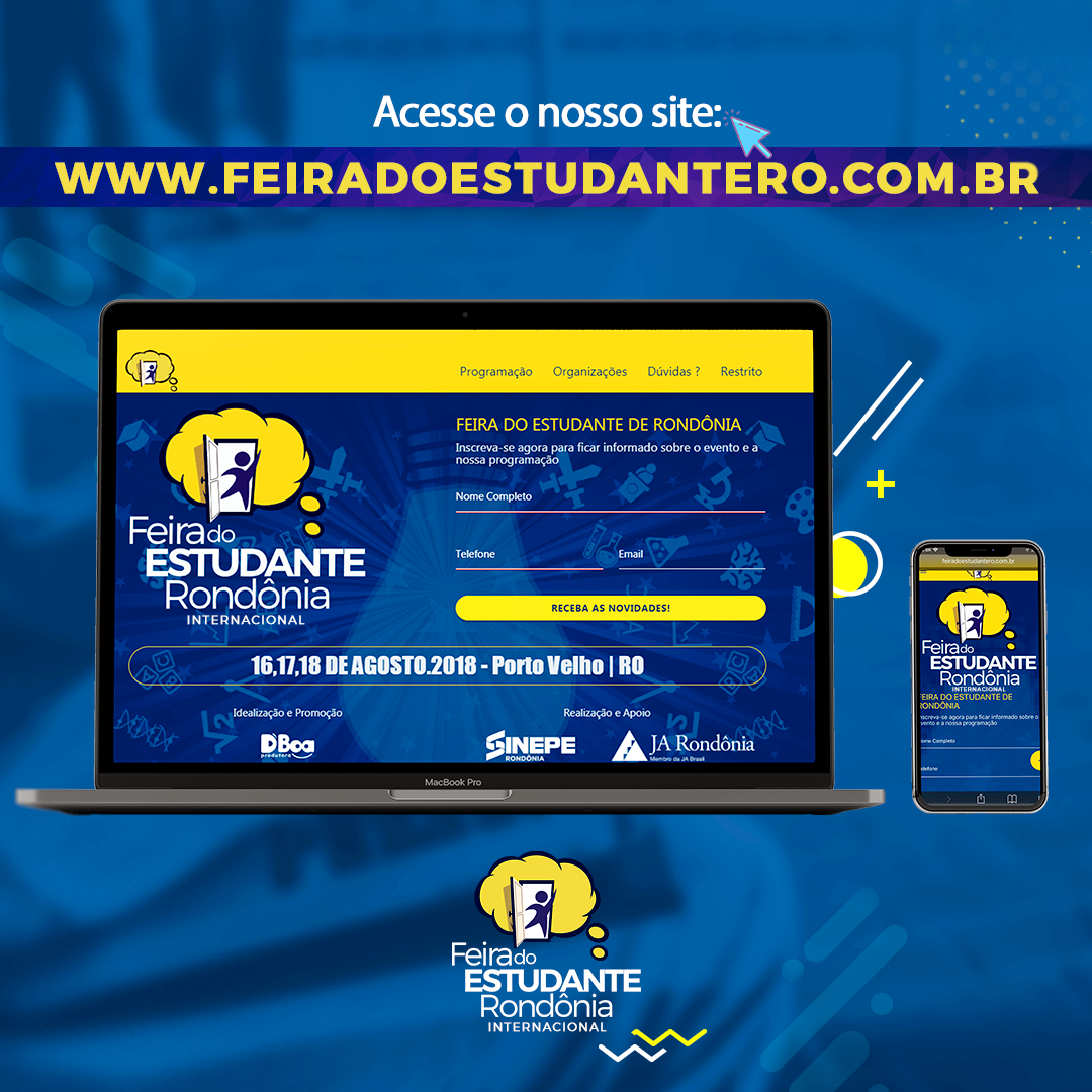 EDUCAÇÃO: Site oficial da Feira do Estudante de Rondônia 2018 é lançado