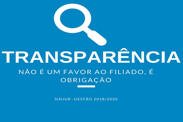 GASTOS MENSAIS: Sinjur divulga informações no portal da transparência