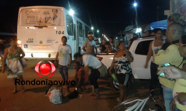 URGENTE: Mulher fica gravemente ferida ao ser atropelada por ônibus