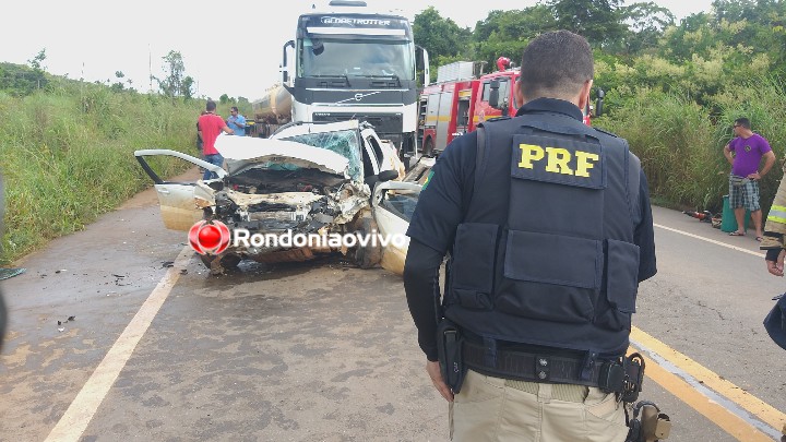 FATAL: Acidente envolvendo carretas e picape mata idoso na BR-364