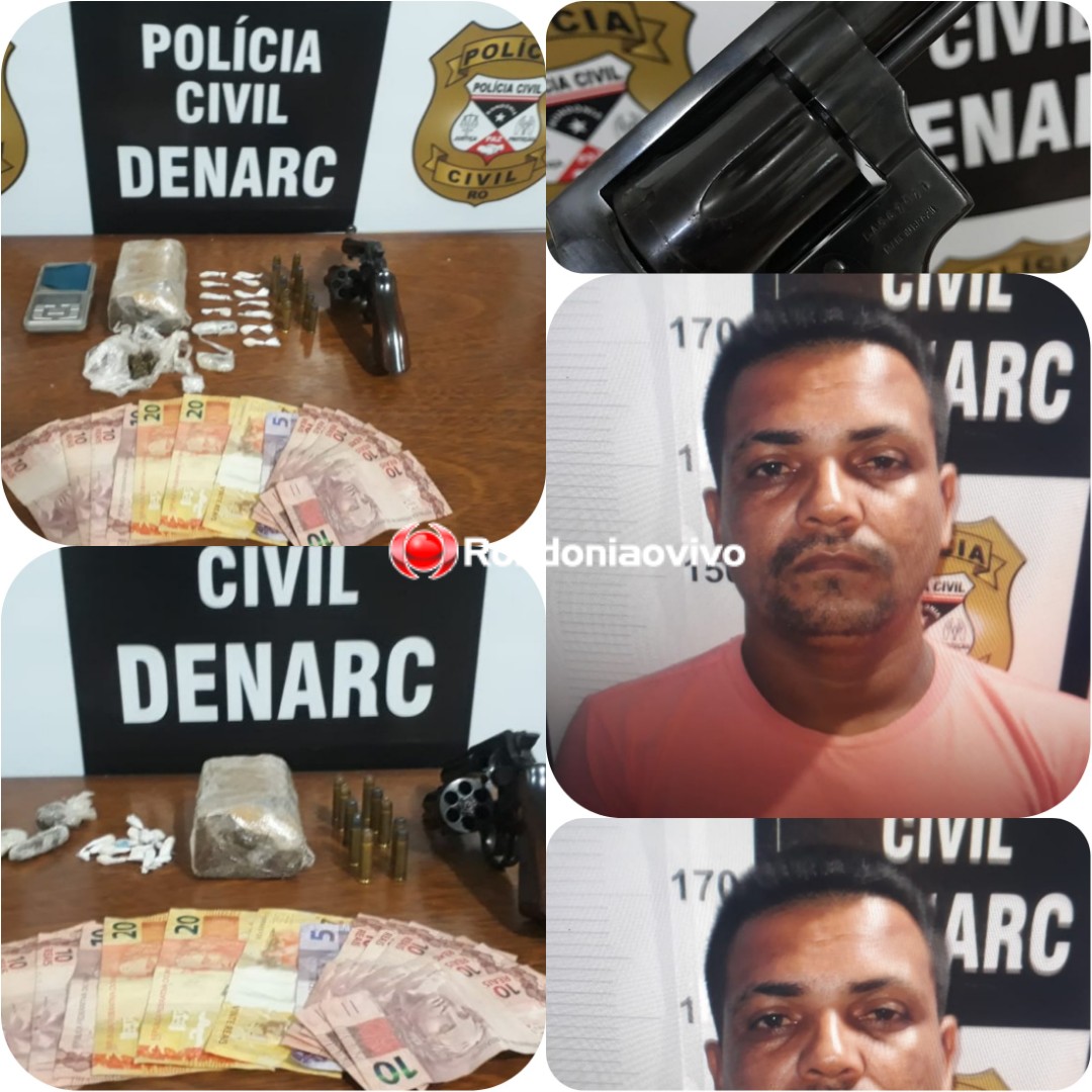 INVESTIGAÇÃO: Denarc fecha mais uma boca de fumo e prende traficante com arma e drogas