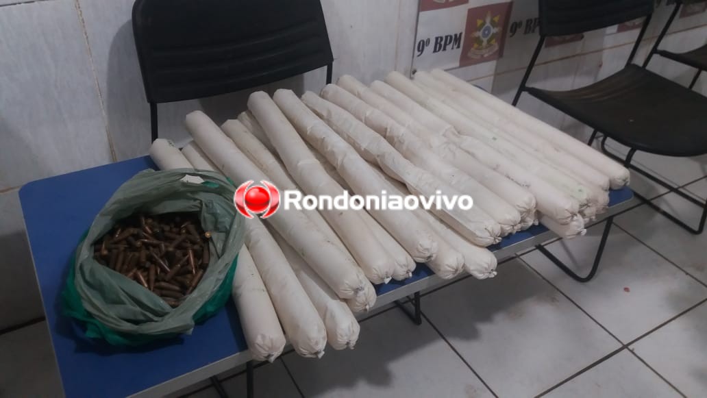 EXPLOSIVOS: Polícia localiza várias bananas de dinamite e munições de fuzil na BR-319