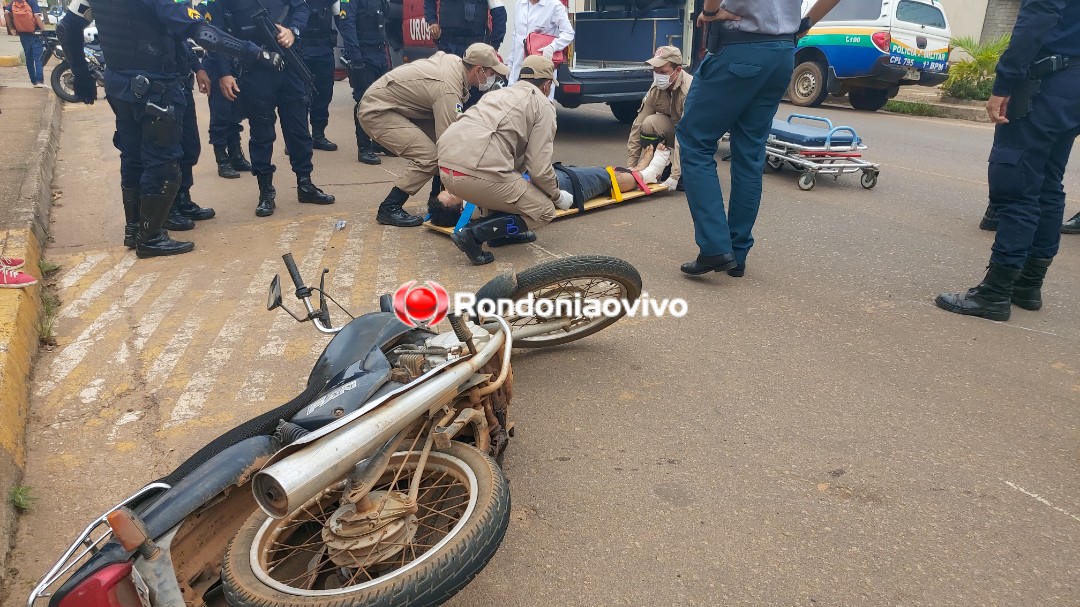 VÍDEO: Cabo da Polícia Militar sofre grave acidente em Porto Velho