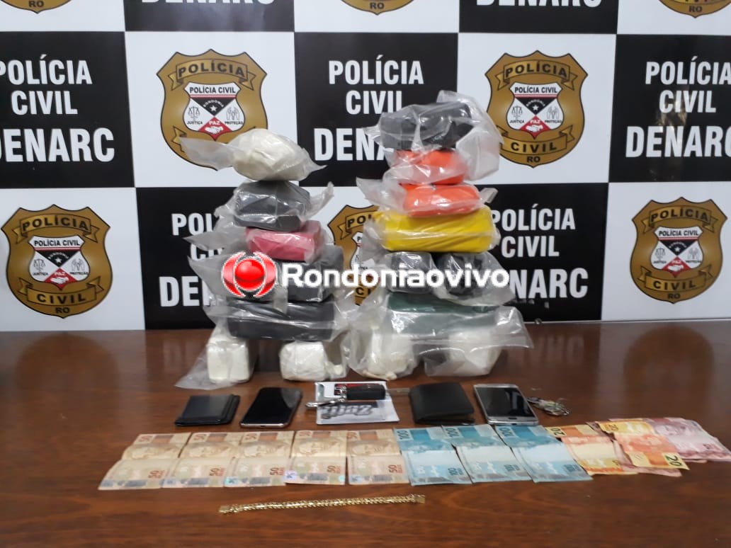 COCAÍNA: Denarc prende traficantes com mais de 20 quilos de droga em Porto Velho