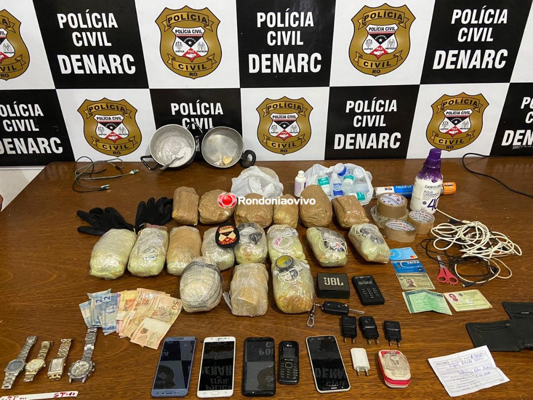 COMANDO VERMELHO: Polícia Civil intercepta dezenas de celulares e droga que seriam jogados em presídio