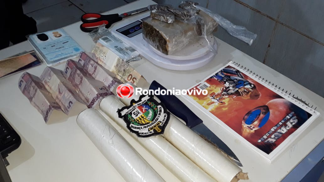 PERDEU: PM prende jovem em boca de fumo com droga e objetos sem procedência