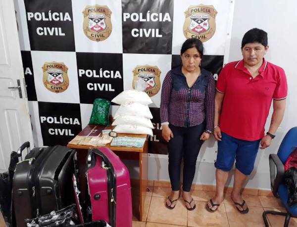 TRÁFICO INTERNACIONAL: Preso em Rondônia casal boliviano que levaria cocaína para a Espanha