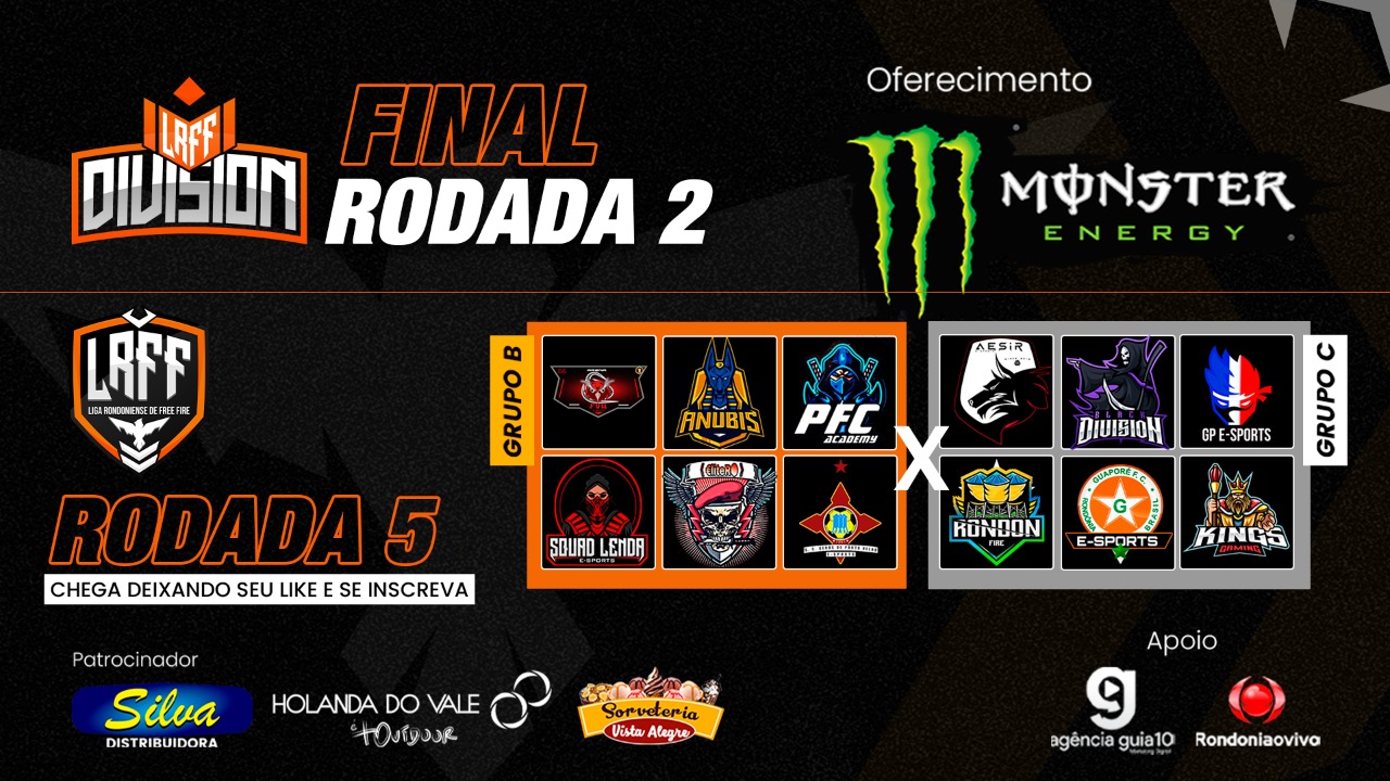  LRFF DIVISION: Assista ao vivo rodada 2 - Final division, rodada 5 Elite do Free Fire