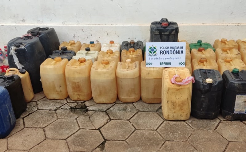 HÓRUS: Operação apreende cerca de 800 litros de combustíveis da Bolívia em RO