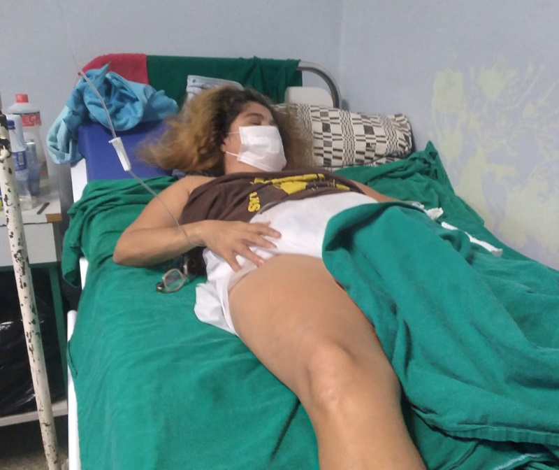 TERROR: Mulher internada no JP II com fratura na coluna pede ajuda 