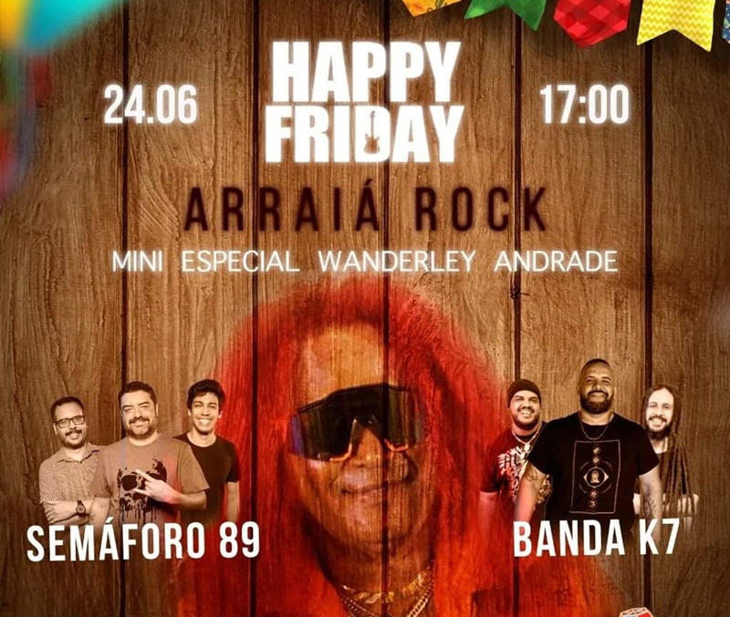 ARRAIAL ROCK: Nesta sexta-feira com o mini especial Wanderley Andrade no Grego Original