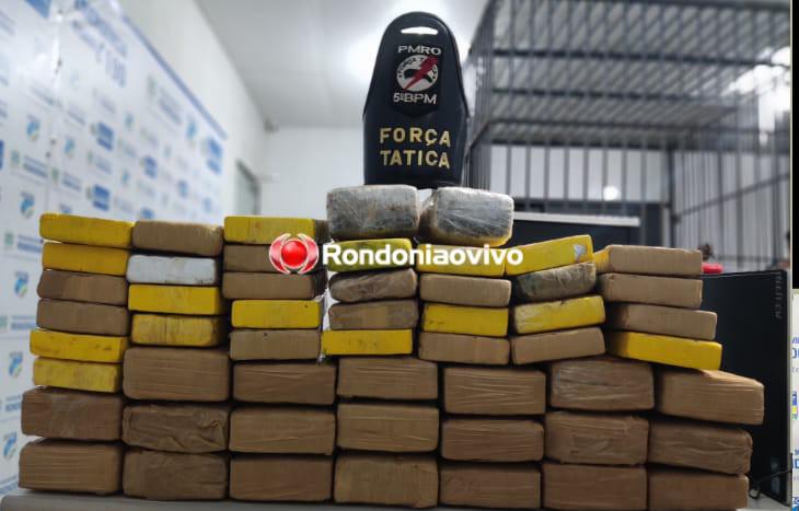 VÁRIOS TABLETES: Quatro são presos com cerca de 60 quilos de cocaína e maconha