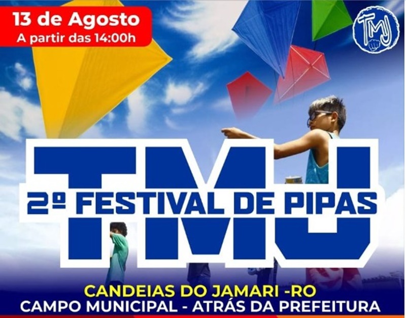 SEGUNDA EDIÇÃO: Grupo de amigos organiza festival de pipas em Candeias do Jamari