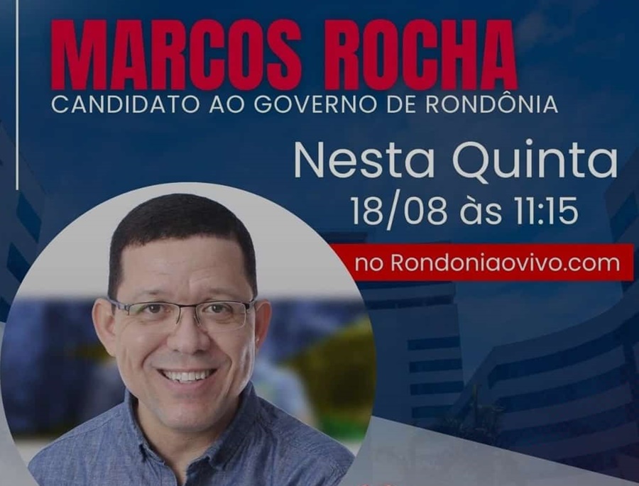CONVERSA: Governador Marcos Rocha será o entrevistado do Rondoniaovivo