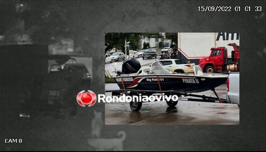 VÍDEO: Ladrões são flagrados furtando mais um barco com motor em Porto Velho