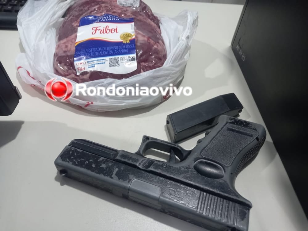 IMOBILIZADO: Jovem usa arma falsa para tentar roubar carne alcatra em supermercado 