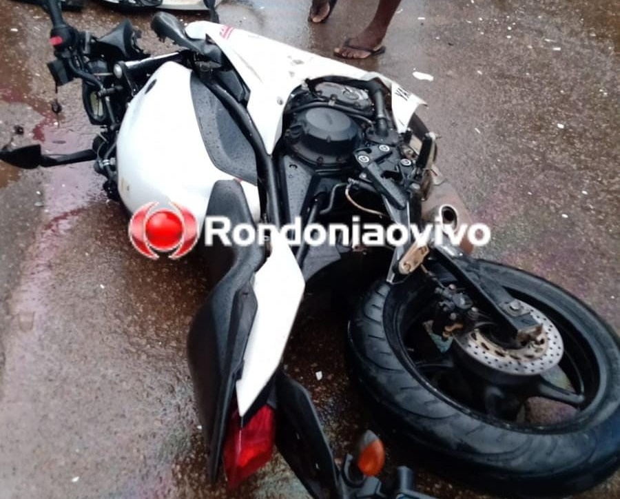 GRAVE COLISÃO: Moto de alta cilindrada e carro de aplicativo se chocam em cruzamento 