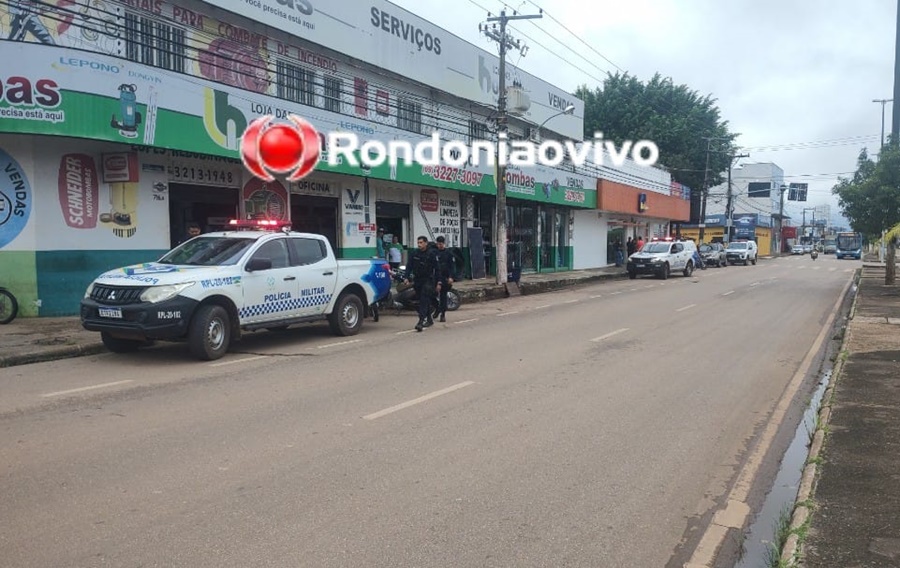 VEJA VÍDEO: Equipes da PM fazem cerco em agência bancária no Centro