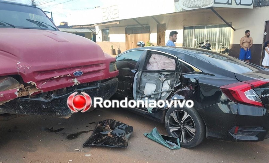 VÍDEO: Caçamba atinge em cheio Honda Civic na Avenida Mamoré