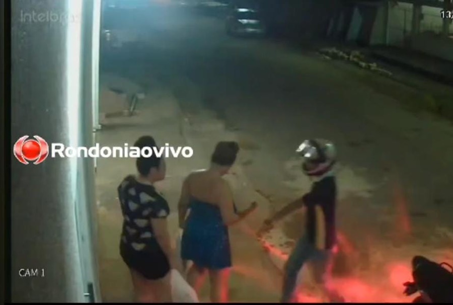 VEJA VÍDEO: Mulheres gritam durante roubo e ladrões levam apenas chaveiro