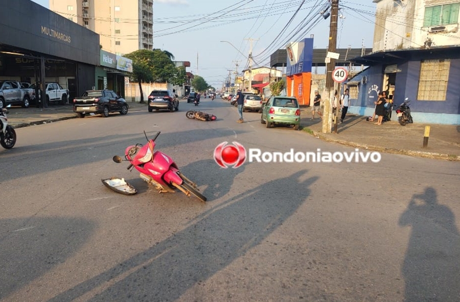 NA AMAZONAS: Colisão entre duas motos Biz deixa homem e mulher feridos