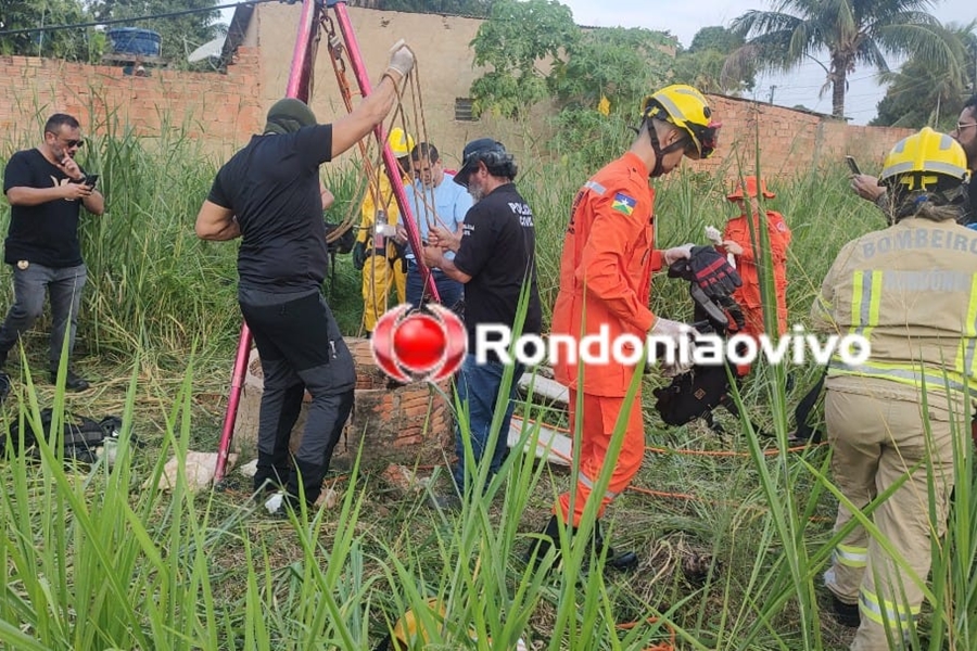 VÍDEO: Corpo de jovem é resgatado de poço na zona Leste