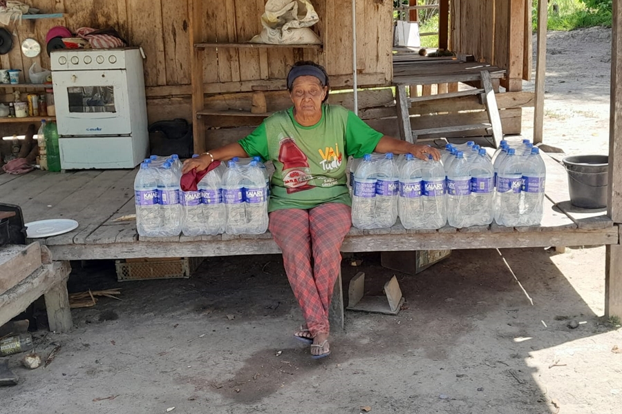 TAISSA SOUSA: Comunidades ribeirinhas do rio Pacaás Novos são atendidas com água potável