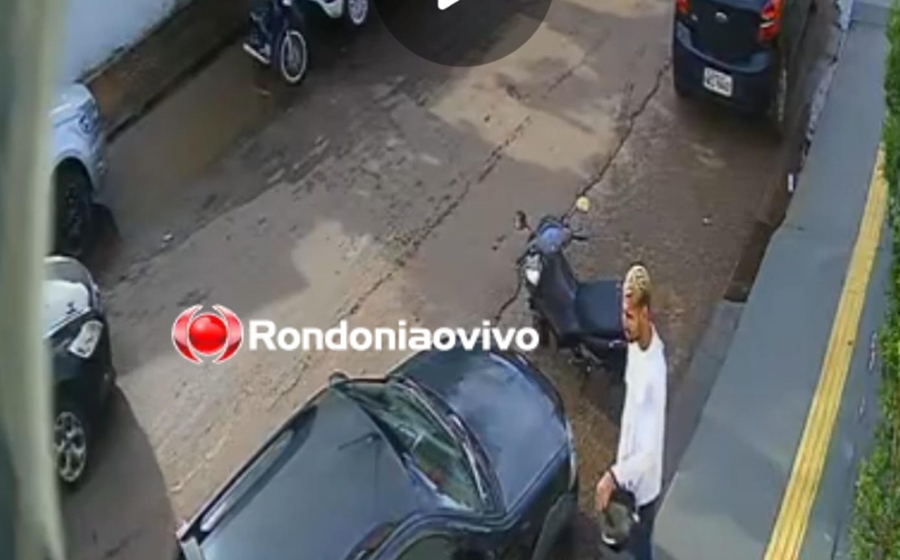 VÍDEO: Ladrão de moto Biz é flagrado agindo em frente de clínica médica