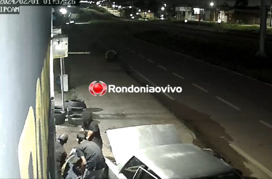 VÍDEO: Bandidos do Del Rey são flagrados furtando compressor em borracharia