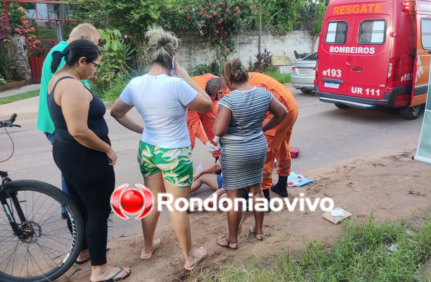 DESACORDADA: Mulher sofre grave lesão na cabeça após acidente na Rua dos Oleiros