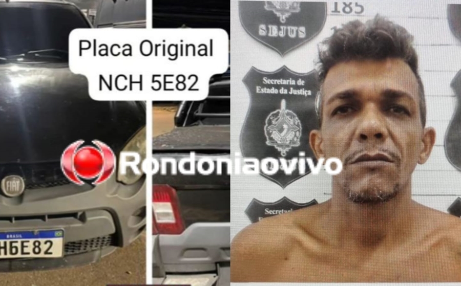DESCOBERTO: Vulgo 'Tino' é preso em carro Fiat Strada com placa adulterada na vila DNIT