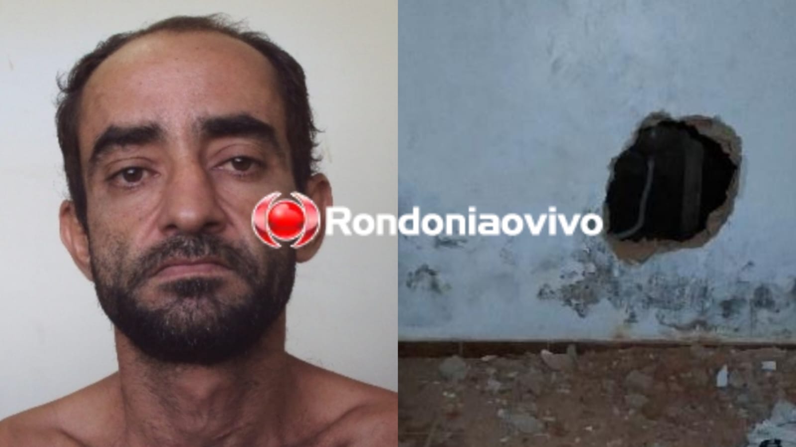 FURTO: Polícia Penal prende homem acusado de fazer buraco na parede de empresa 