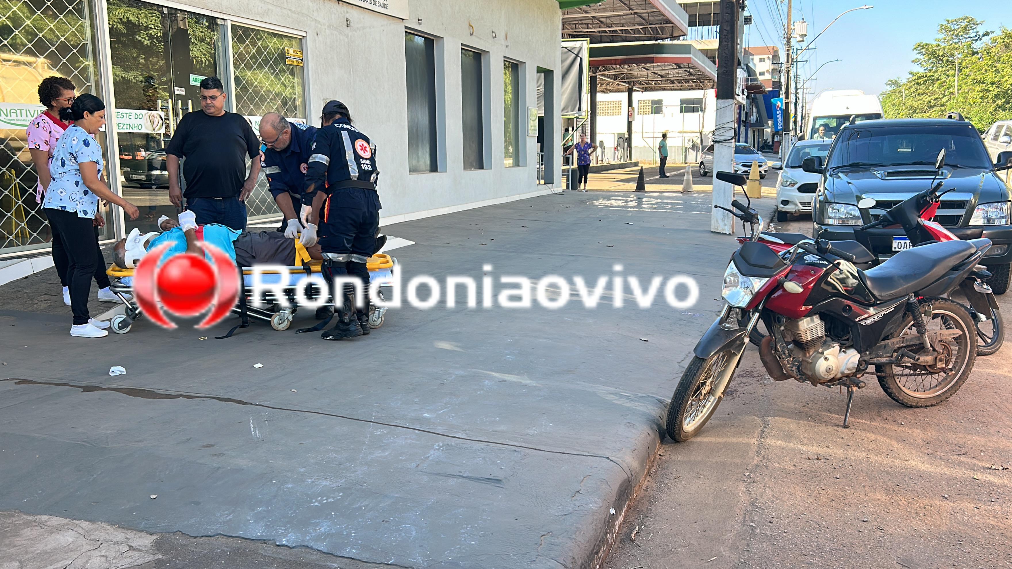 URGENTE: Idoso sofre grave acidente na Avenida Jorge Teixeira