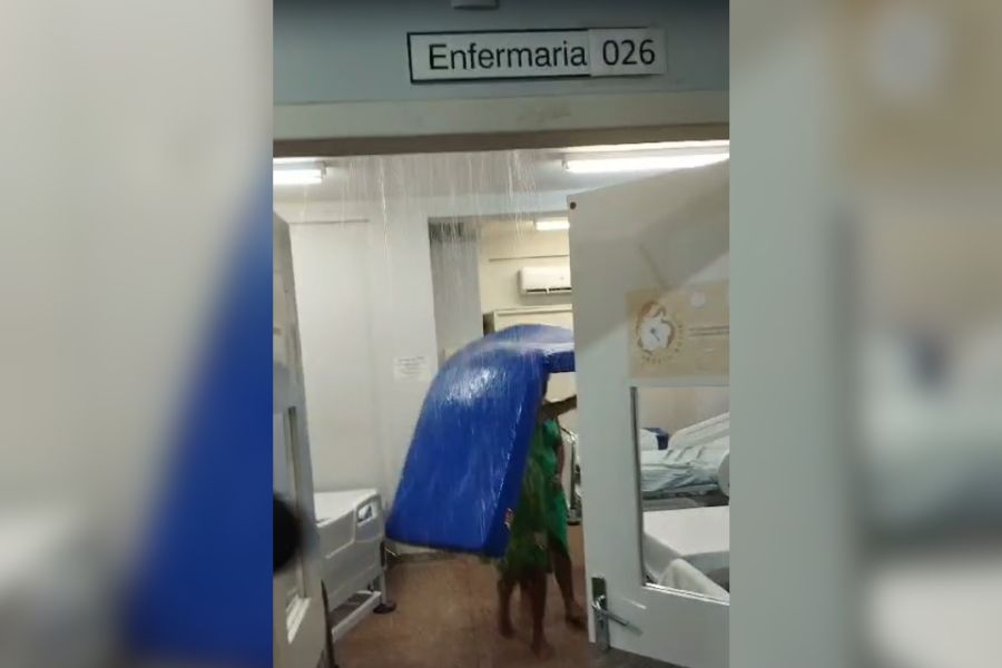 DEBAIXO D’ÁGUA: Ala da maternidade do Hospital de Base em Porto Velho é inundada