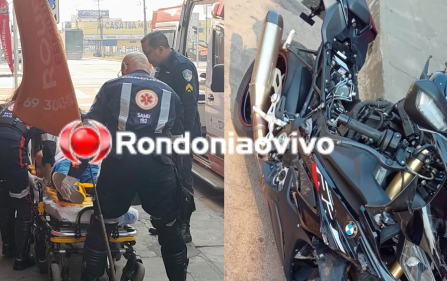 NA AMAZONAS: Homem em BMW de alta cilindrada sofre grave acidente ao bater em carro