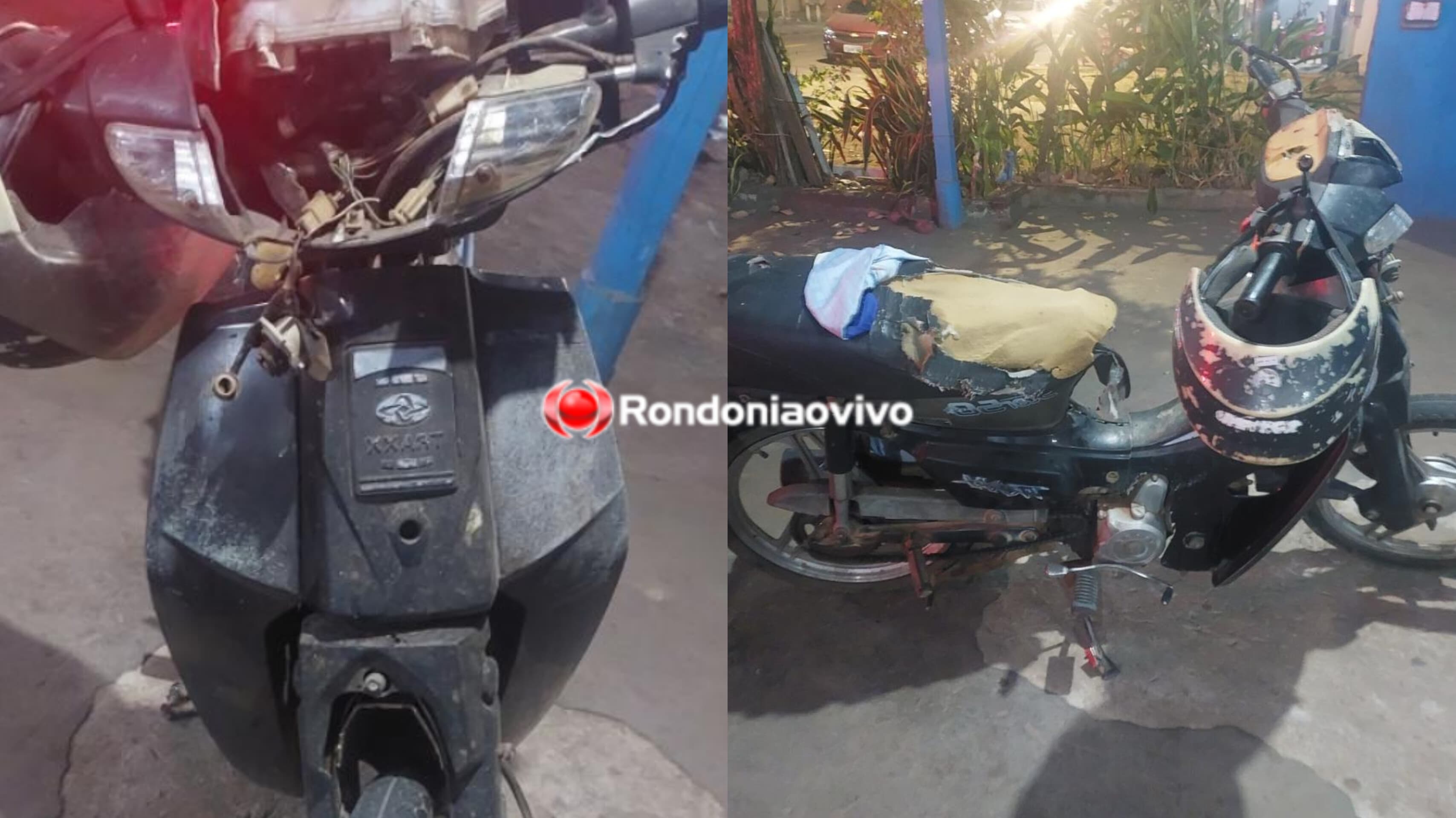 PERDEU O CONTROLE: Motociclista cai ao passar por quebra-molas e fica lesionado no rosto 