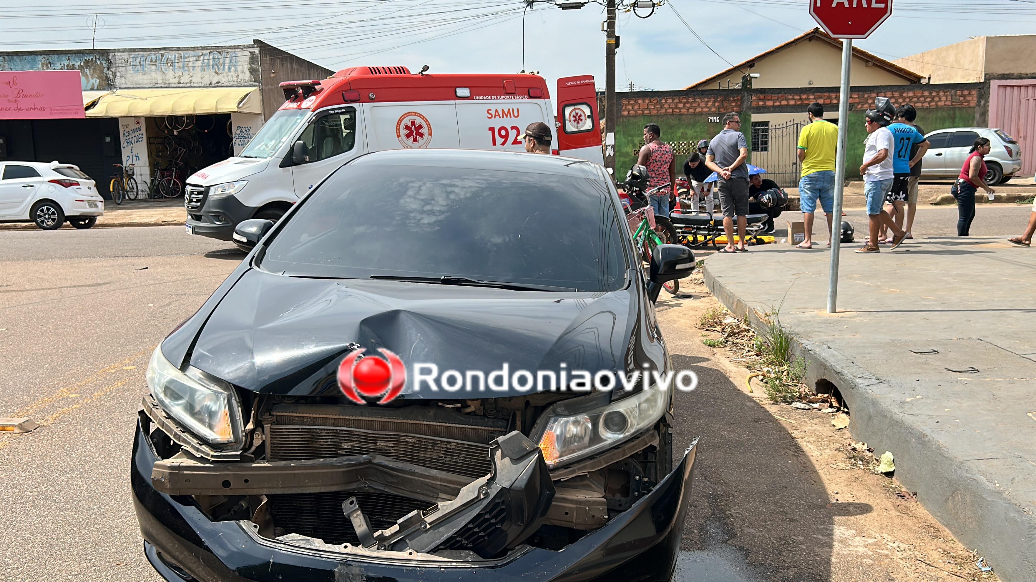 VÍDEO: Grave batida frontal entre carro e moto é registrada na zona Leste