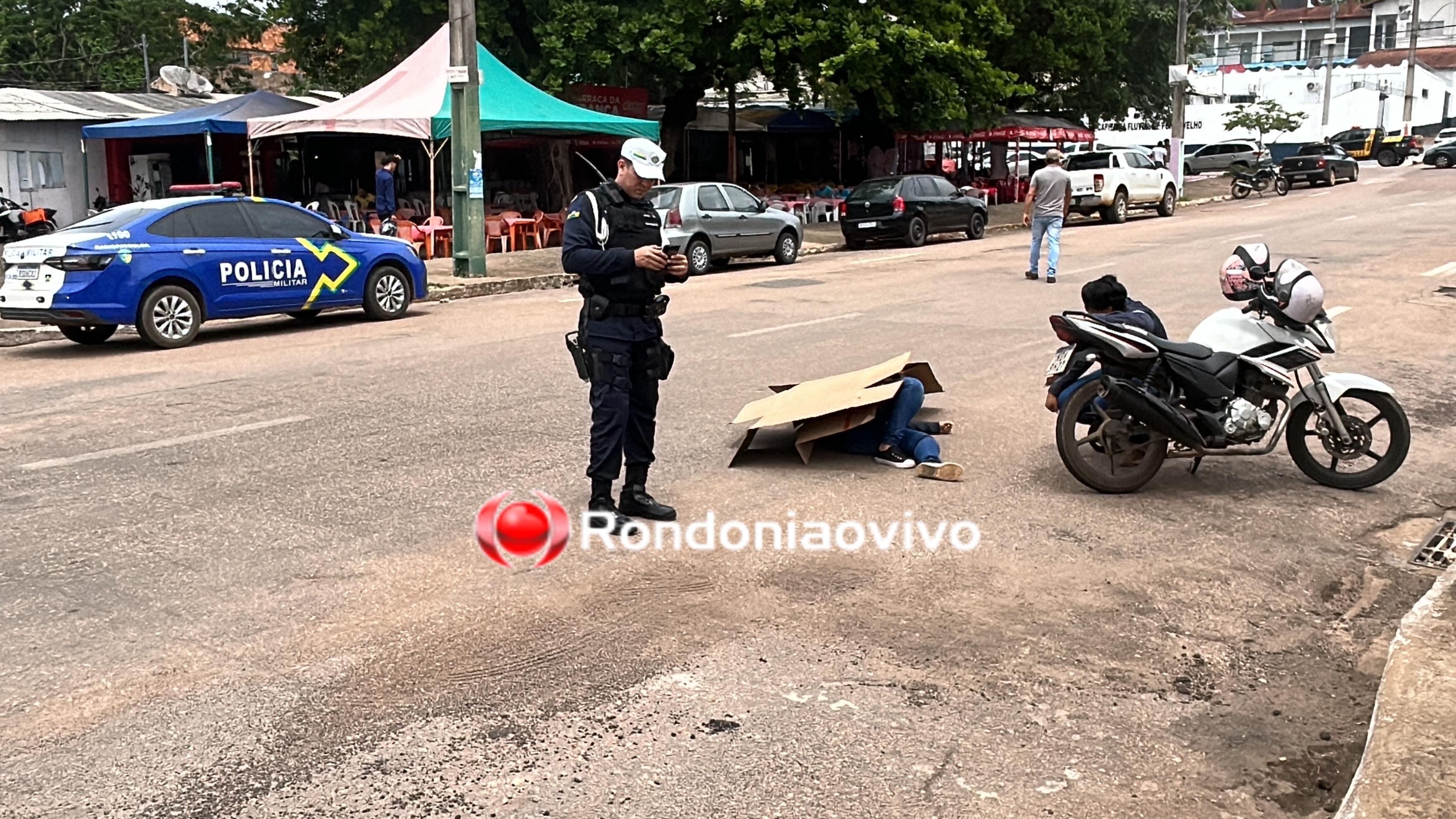 URGENTE: Mulher sofre grave acidente em colisão com mototaxista na 7 de Setembro