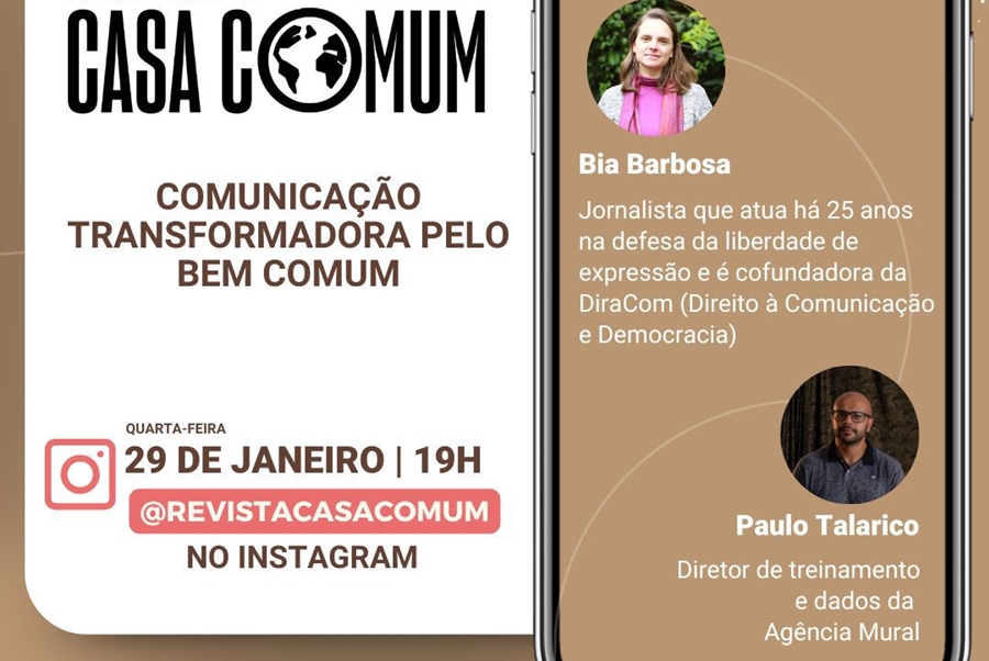 CASA COMUM: Lançamento online da 11ª edição da Revista acontece dia 29/01 