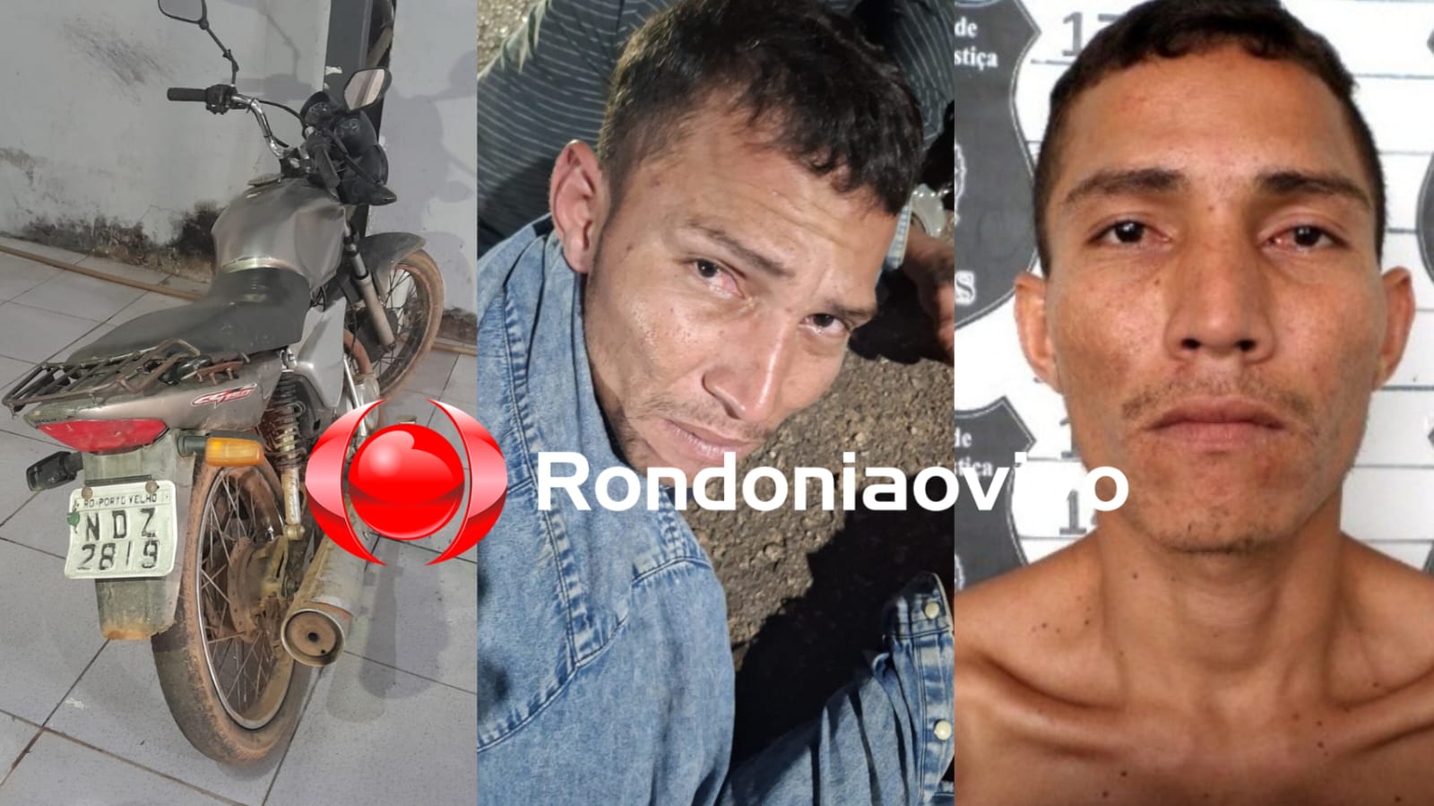 VULGO 'CALADINHO': Foragido é preso com moto roubada após perseguição na zona Sul