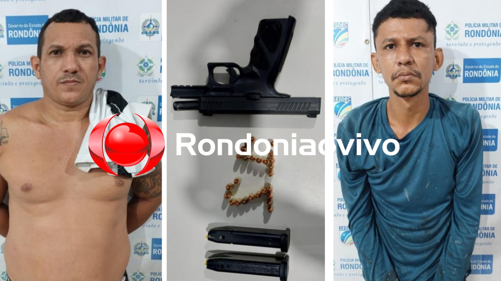 PM INTERCEPTOU: Dupla é presa com pistola e duas motos após roubo a empregada doméstica 